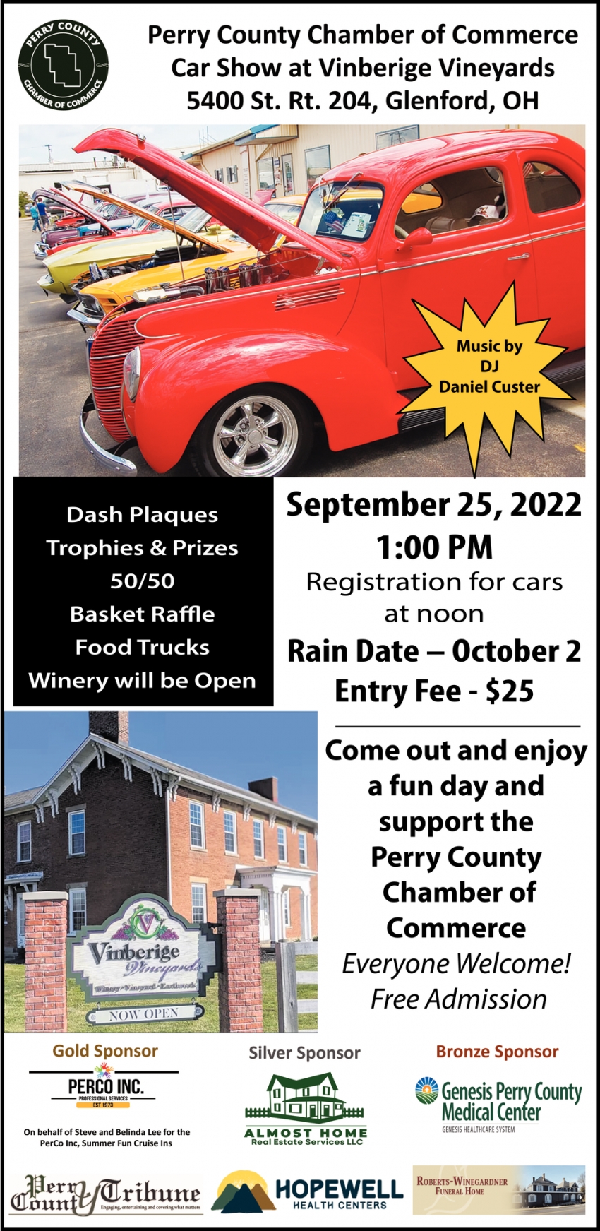 Car Show At Vinberige Vineyards, Perry County Chamber of Commerce, New